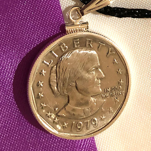 Susan B. Anthony Necklace Detail