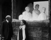 A marble sculpture depicting the suffragists Elizabeth Cady Stanton, Susan B. Anthony and Lucretia Mott was briefly displayed in the U.S. Capitol.