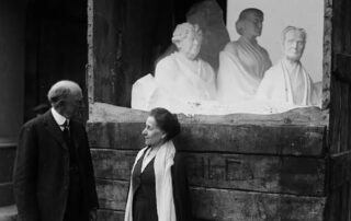 A marble sculpture depicting the suffragists Elizabeth Cady Stanton, Susan B. Anthony and Lucretia Mott was briefly displayed in the U.S. Capitol.