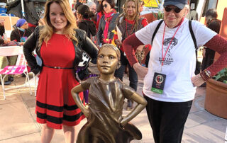 Zoe Nicholson and Lindsey Horvath at the Women's March 2019